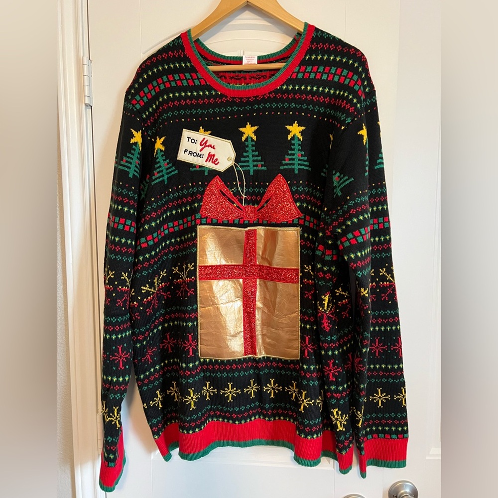 Holiday Time Men’s Ugly Christmas Sweater Size 3XL